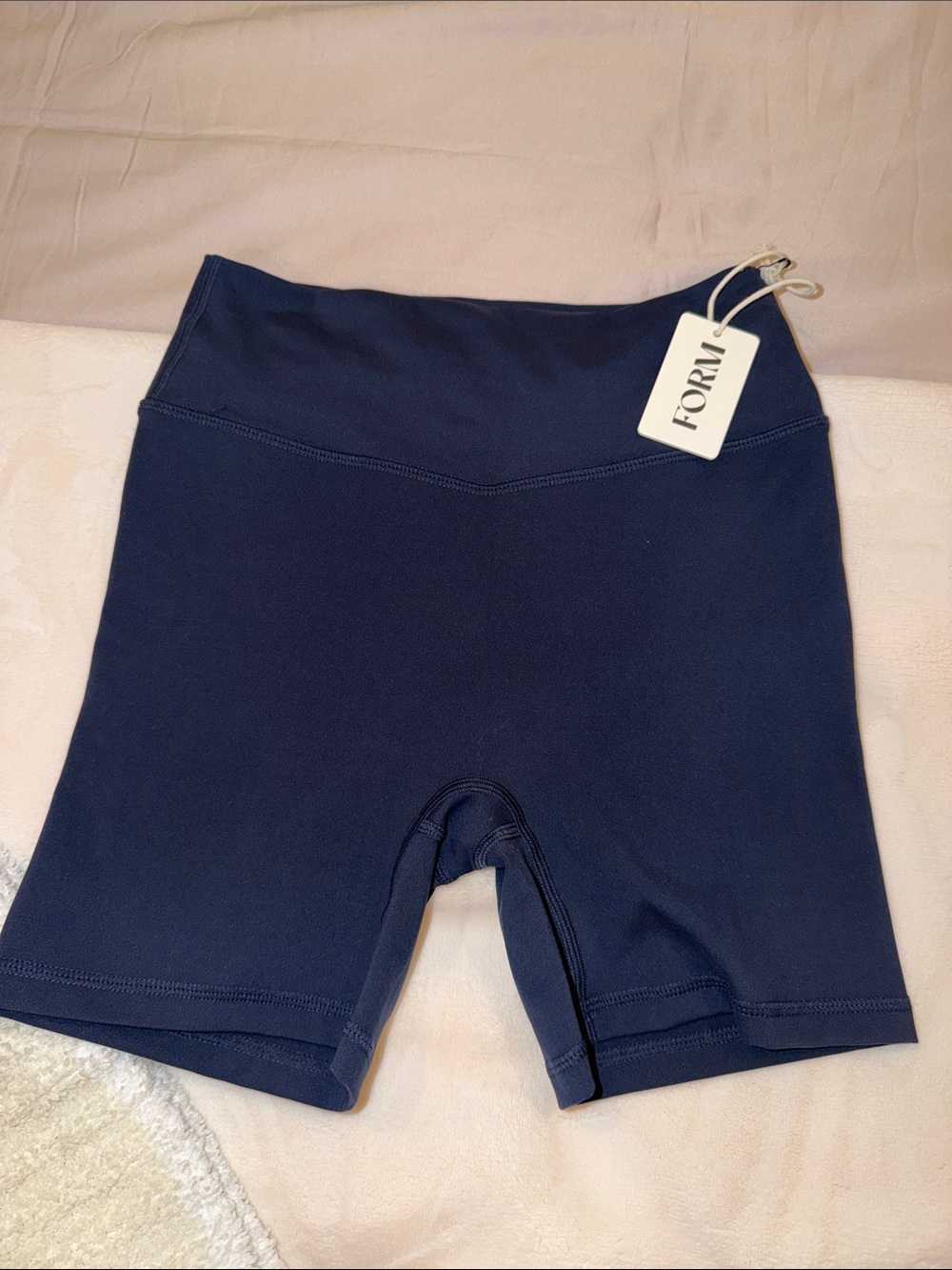 High-Waist Navy Women's Bike Shorts